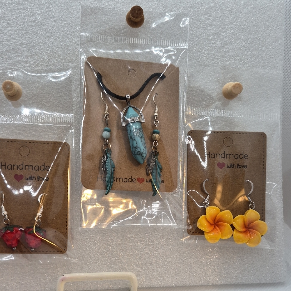 Handcrafted Turquoise and Silver Earrings